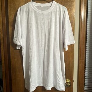 White XL Cotton Crew t-shirt